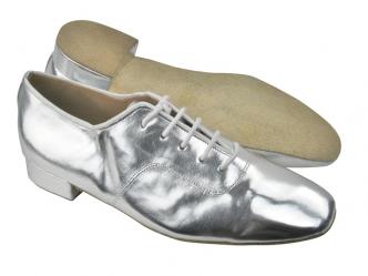 dansschoenen leder zilver  